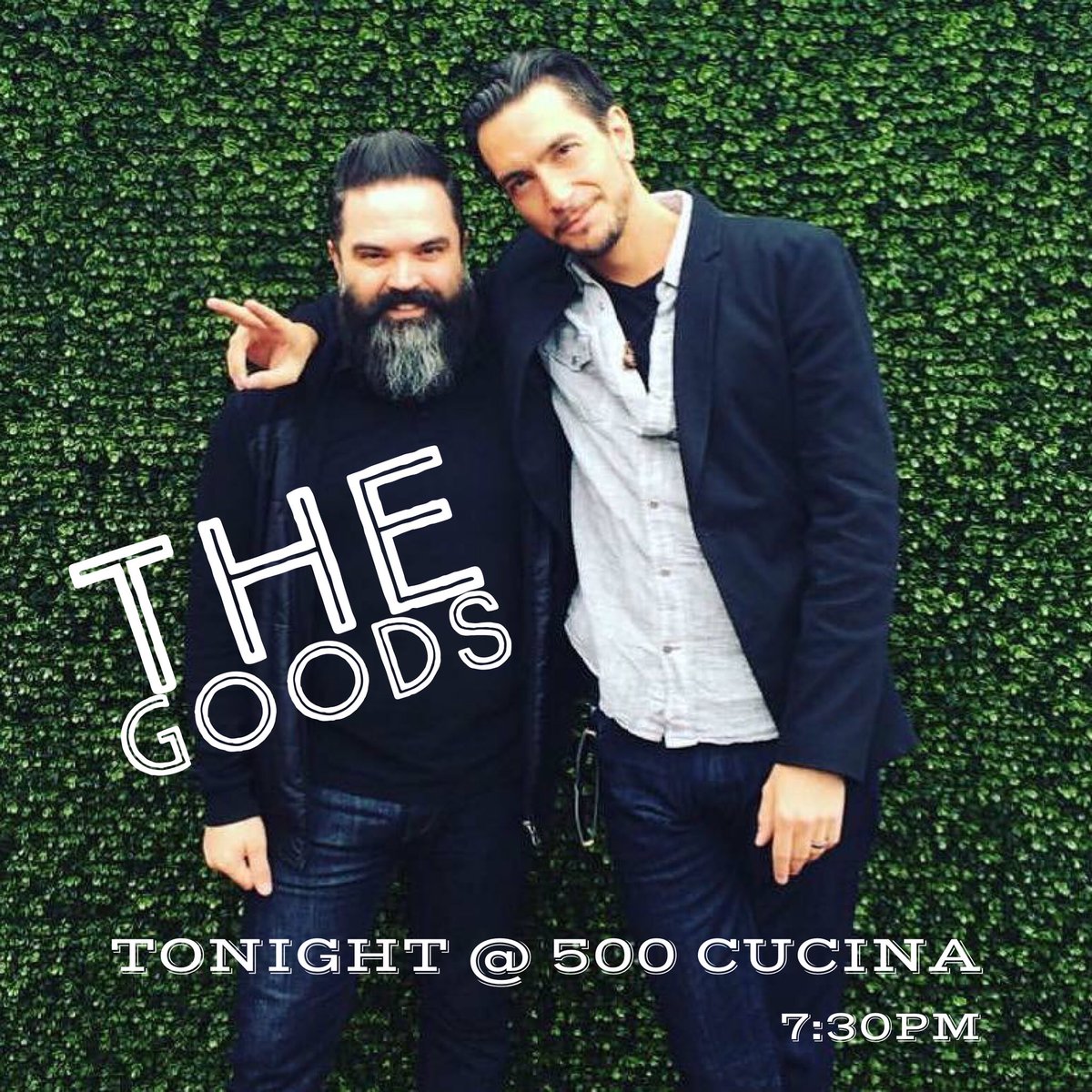 yycmusicconnect's tweet photo. The Goods Live tonight @500Cucina 730pm #yycmusic #inglewoodyyc #musicmileyyc #yycmusicconnect https://t.co/UAk0ic4Pmq
