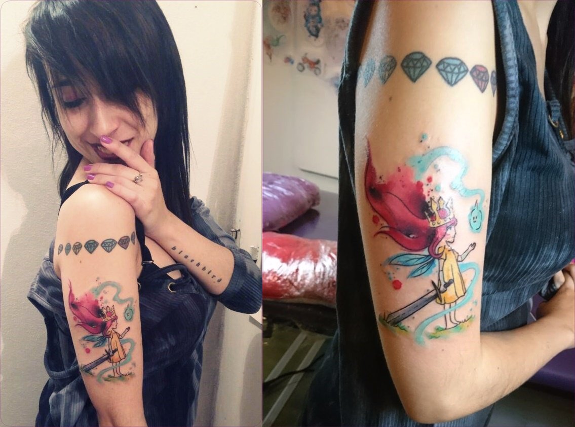 Shelziahn's tweet photo. My @ChildofLightUbi tattoo❤️ this game is so much for me!! Thanks for everything, grettings from Argentina! #ChildOfLight #Aurora #Igniculus https://t.co/sFTdChhb3w