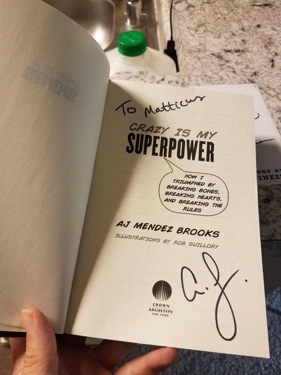 mAtticusFinch82's tweet photo. My autographed book came!! Thank you so much to @schoolgirlshay and @AJBrooks @CMPunk can't wait to read it 30 times! https://t.co/XGLSUM2rXS