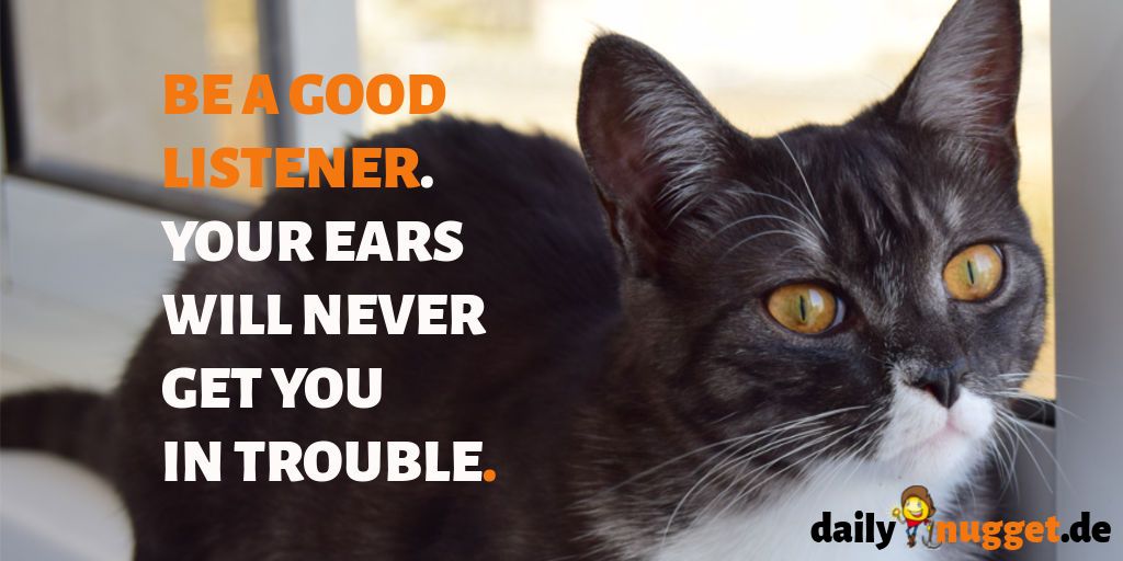 StefanHeineken's tweet photo. Be a good listener. Your ears will never get you in trouble. @sassEden #quote #inspiration https://t.co/SLdjCy51Dg