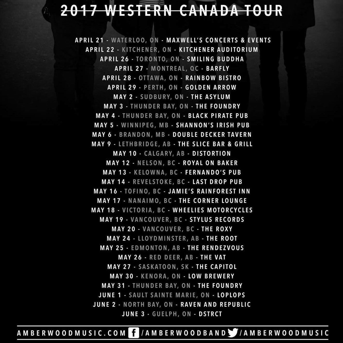 Pleased to be joining Ontario's @amberwoodmusic again on their tour! We'll be at #stylusrecords May 19th along with <a href="/illacuda/">illacuda official</a> !!! #yvrmusic