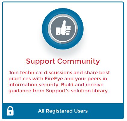 FireEyeSupport's tweet photo. Not in yet? Join technical discussions &amp; share best practices with #FireEye &amp; your peers! #Infosec #RegisteredUsers https://t.co/VOYGoSfC5Z https://t.co/sSKYNJjgQh