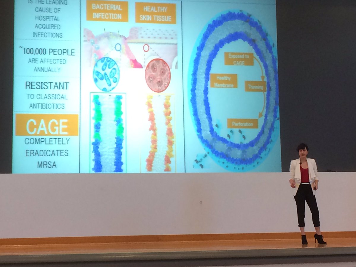 AZ3MGS's tweet photo. #Nau Alexanndra Heyert talking about how computational models can help us understand a new MRSA treatment &amp; other drug treatments https://t.co/IQlFGBSSiq
