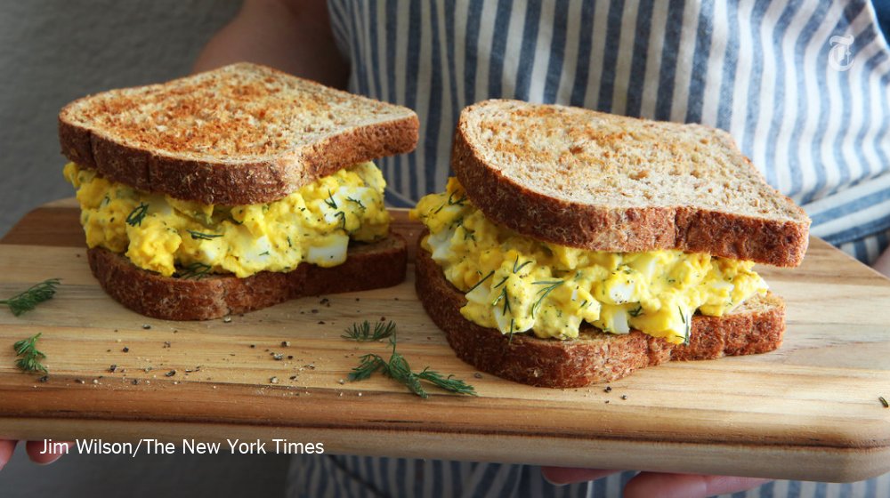 nytimes's tweet photo. The ultimate egg salad sandwich recipe https://t.co/DU8E4AyYzh https://t.co/lnq1u55bVn