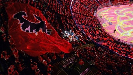 CBCCalgary's tweet photo. Calgary Flames playoff anthems: Hockey fans show their team love through music https://t.co/mlrtKpTMCC https://t.co/wNxtOk5vTf