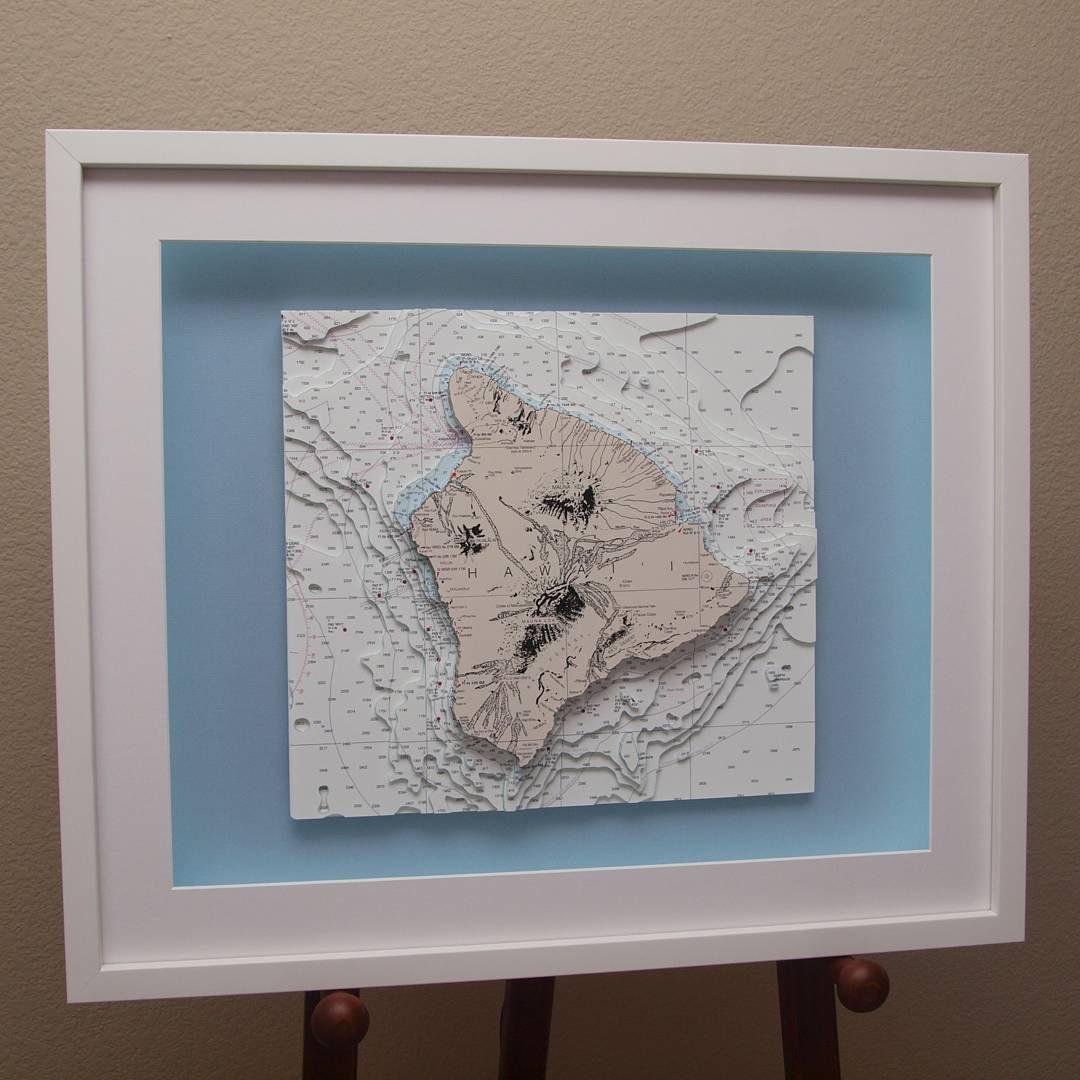 NeptuneMaps's tweet photo. Finished and framed. Ready for shipping to Hawaii. #3dnauticalchart #Hawaii #yachting #sailing #boatlife #Yacht #charts https://t.co/K1oFj0VMfB