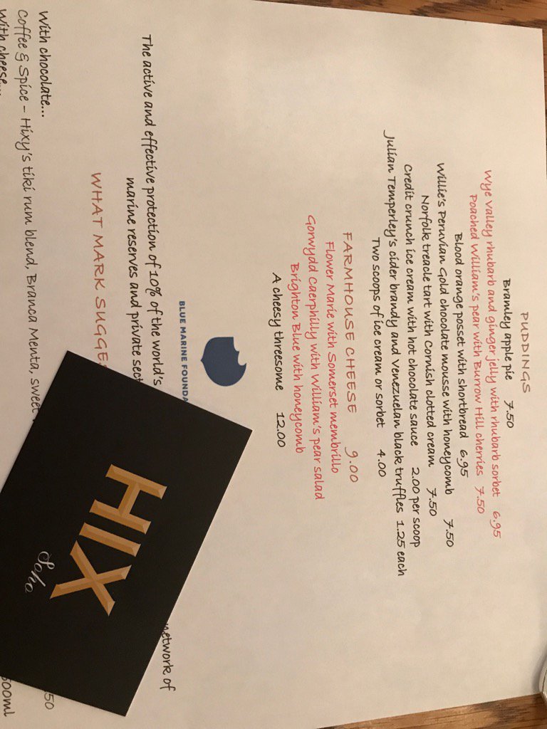 SomersetMembri1's tweet photo. New #menu @HIXRestaurants #HixSoho @SomersetMembri1 #London https://t.co/1eawbZ42QP