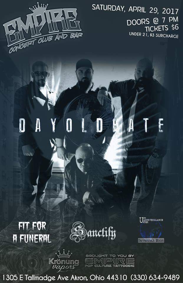 DAYOLDHATEBAND's tweet photo. @DAYOLDHATE2015 is excited to announce, "Filth", the brand new track..SOON!!! Hear it live for the first time, 4/29...#HaterNation #FilthMe https://t.co/R2QZamP62s