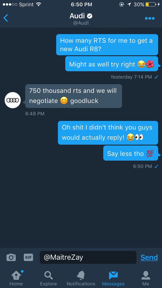 MaitreZay's tweet image. Bro if y'all don't help me get an R8 I swear ! 🌺💯