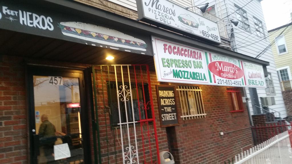 JerseyCityDoT's tweet photo. At Marco's in @JC_Gov Heights, you COULD park across the street, but @JCPoliceDept & @StevenFulop know walking is hard. #drivethere #vroom https://t.co/39iDCHsZQN