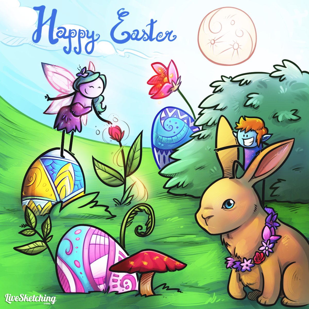 LiveSketching wishes you a Happy Easter! 🐰 #easter #EasterEgg