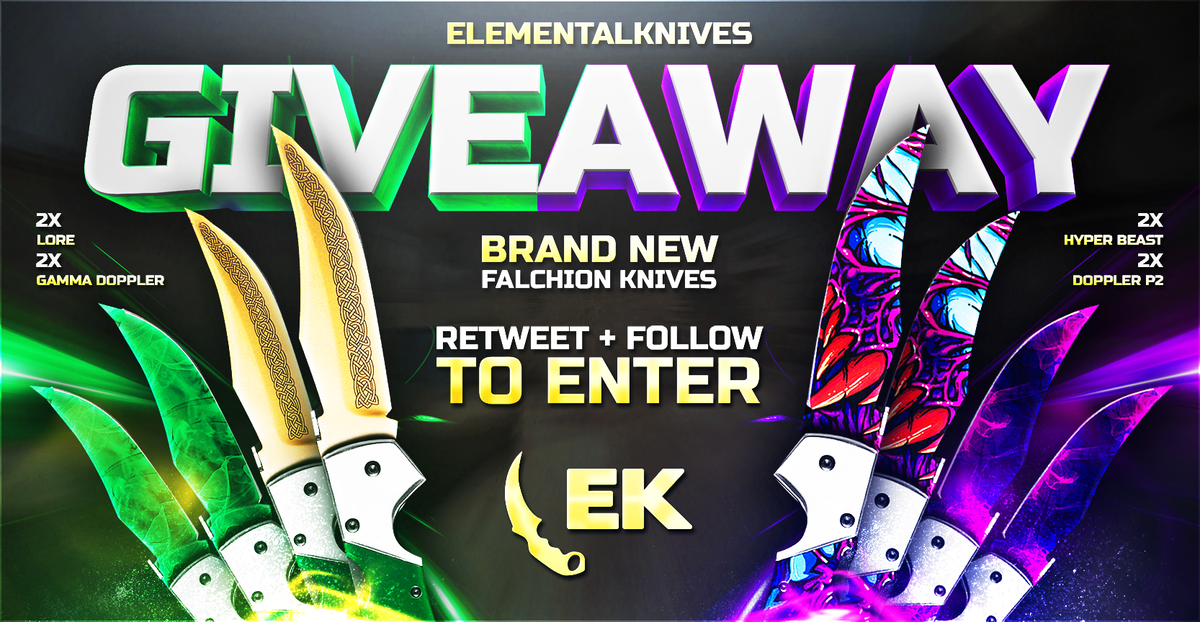 ElementalKnives.com/FalchionGiveaw…

We are giving away 8 of our new Falchion Knives! 

RT + Follow
Use the link to view more ways to enter!