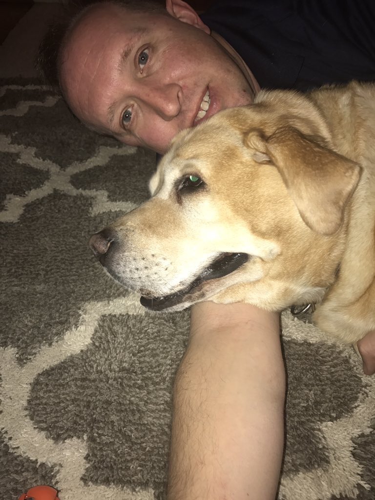LawnWhisperers's tweet photo. This is Tom. He hasn't moved from this position in 4 days because "Marty is comfortable." 14/10 friend's best man. https://t.co/ZgbsfSVhrt