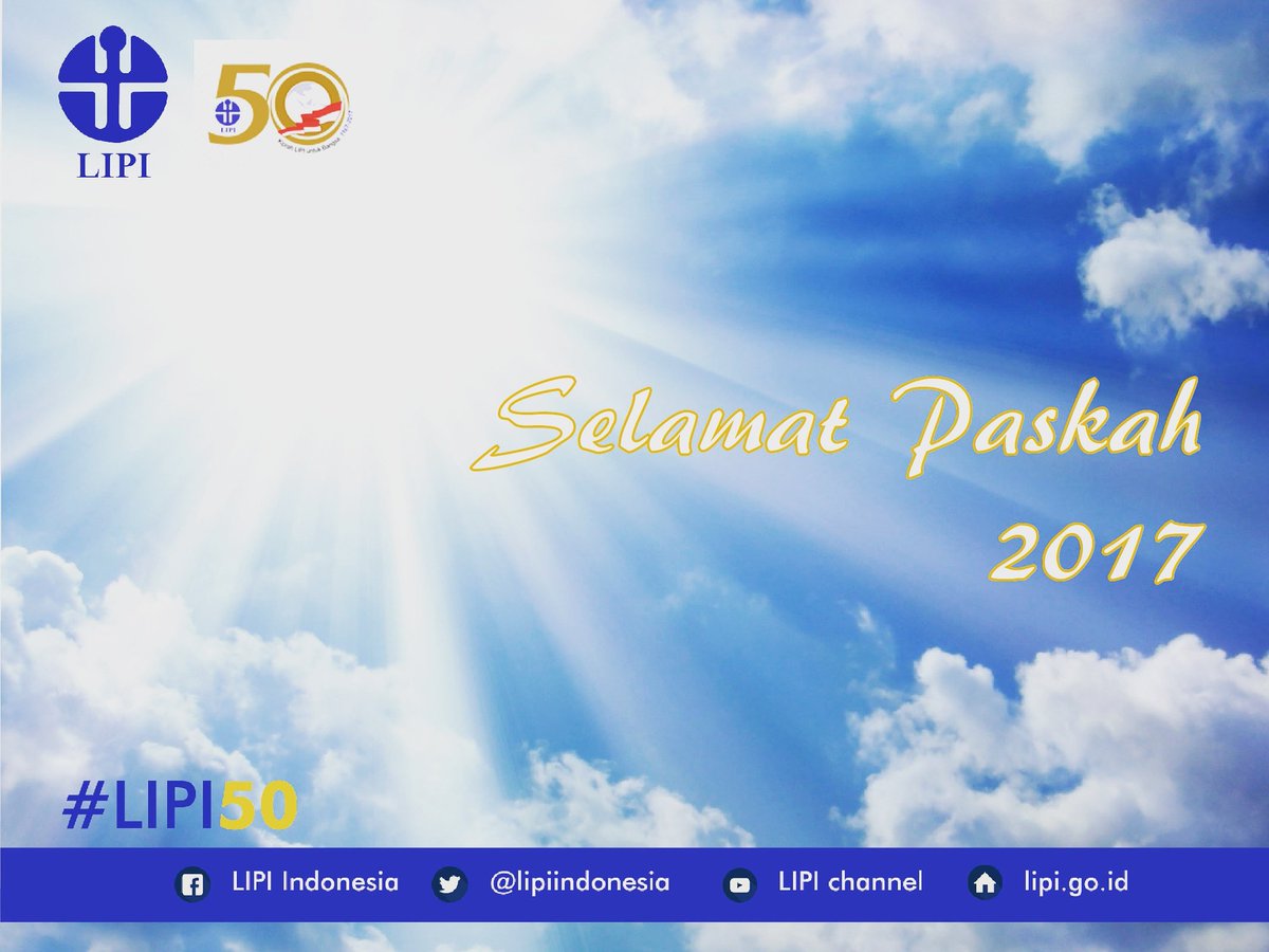 Selamat merayakan Kamis Putih, Jum'at Agung, Sabtu Suci dan Minggu Paskah, semoga cinta kasih selalu menyertai #LIPI50