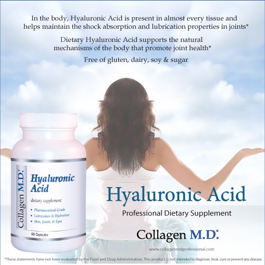 CollagenMD's tweet photo. Dietary Hyaluronic Acid, a complementary component of an #agemanagement program* #chiropractor #ProfessionalSupplements #fitness #medicalspa https://t.co/BWlUKdE8jL