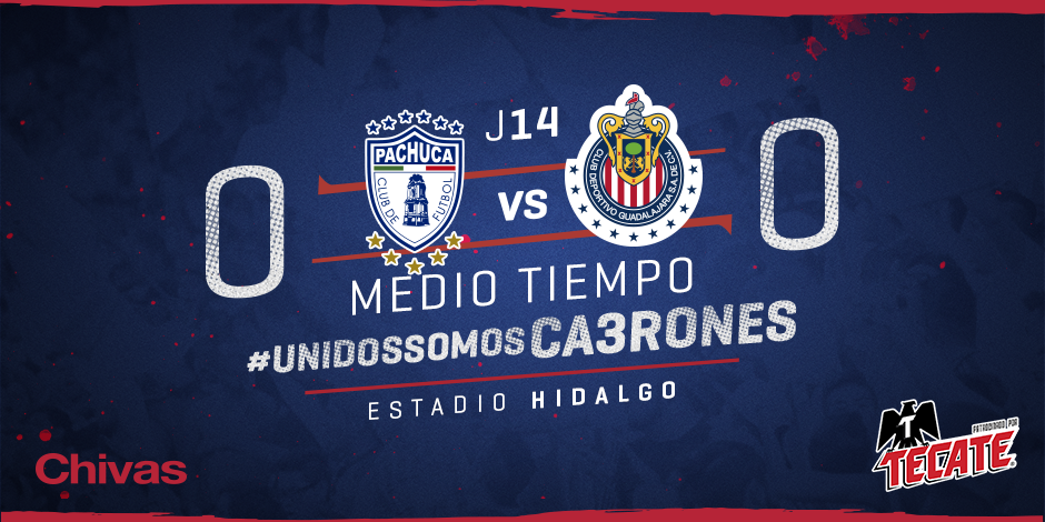 Chivas's tweet photo. 45' Marcador al medio tiempo en el Estadio Hidalgo. https://t.co/M1sMTDAlGk