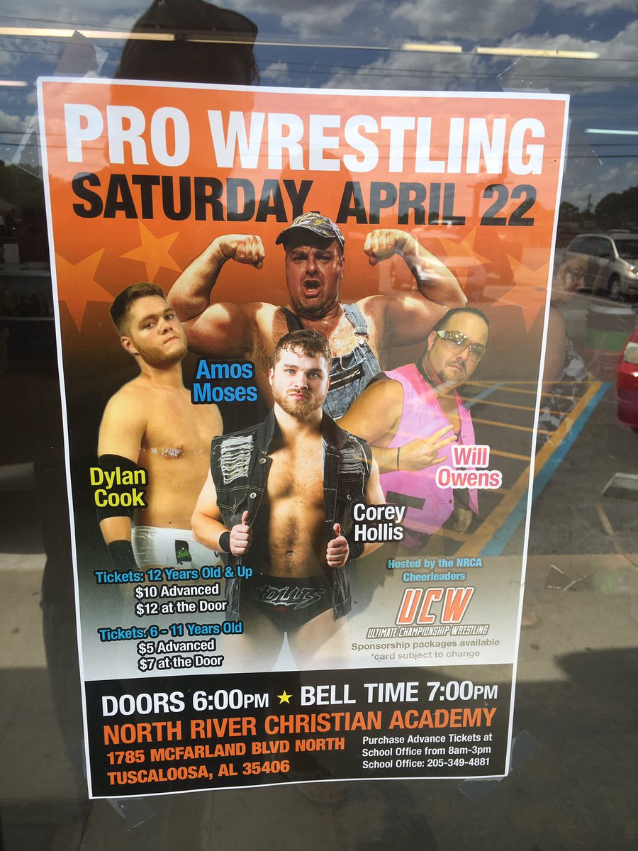 Wrestling has finally come back to Tuscaloosa. Next Saturday the hometown boy <a href="/CoreyHollis/">Corey Hollis</a> will be in action! #Tuscaloosa #SupportTheIndies