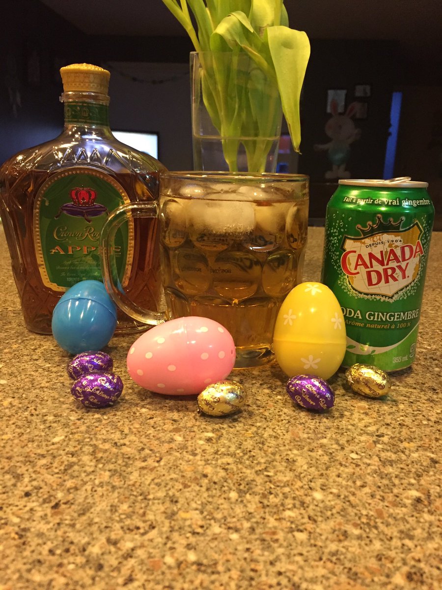 originaldeerrib's tweet photo. Having a whisky and hiding eggs for morning for the young ones @CrownRoyal @canadadrycanada #quitetime #fornow #probablynotforlong https://t.co/KPYWyuUKRc