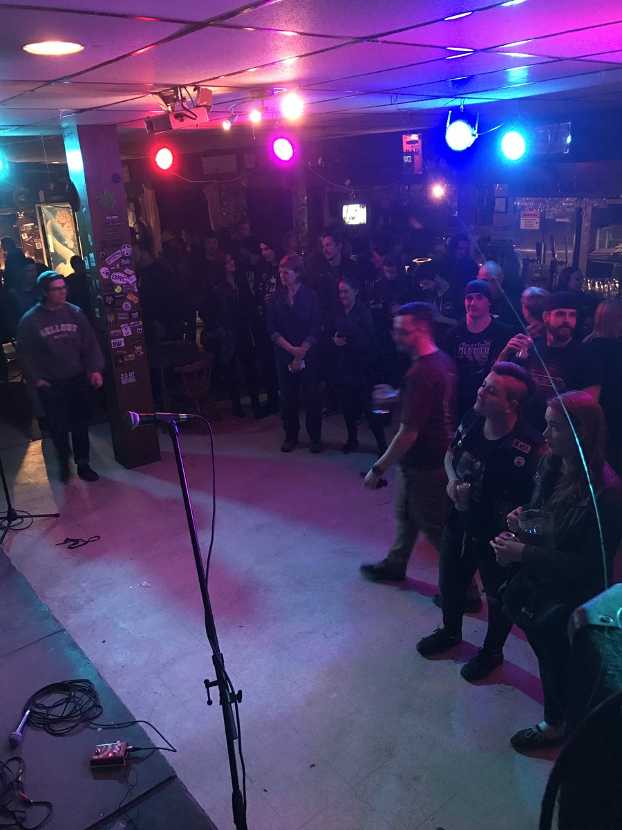 Final show of #noragrets tour.  Crowd waiting patiently for Uppercut Decapitation.  Shit is packed in here 🙌👍