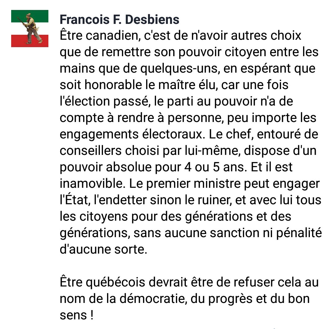 Qc_Republique's tweet photo. Être canadien au 21ème siècle... 

#PaysQc #polqc #polcan #démocratie #républicanisme https://t.co/7EZvSwVcBk
