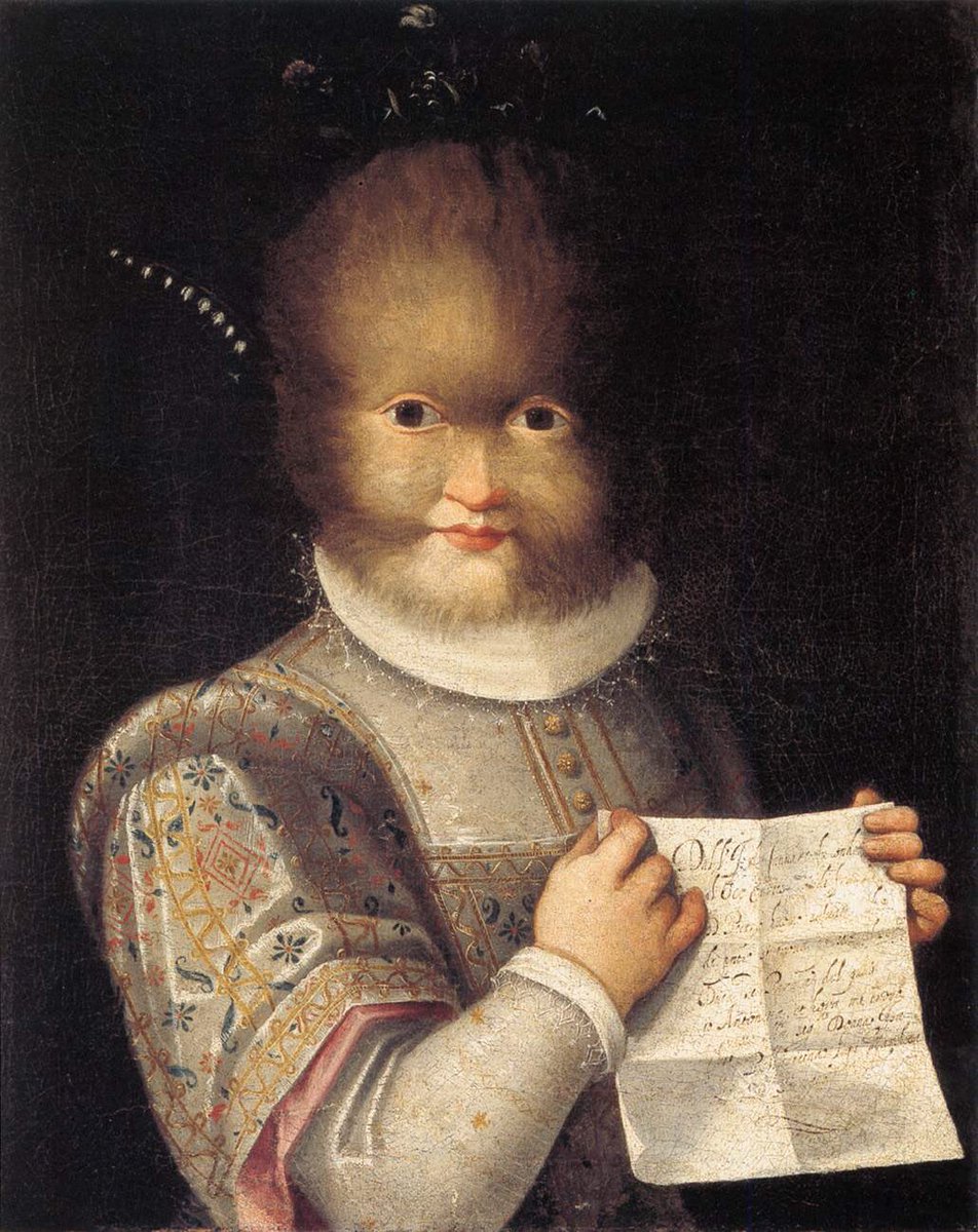 ArtemisFontana's tweet photo. Lavinia Fontana "Portrait of Antonietta Gonzales" 1595. https://t.co/H2ScDPBSwF