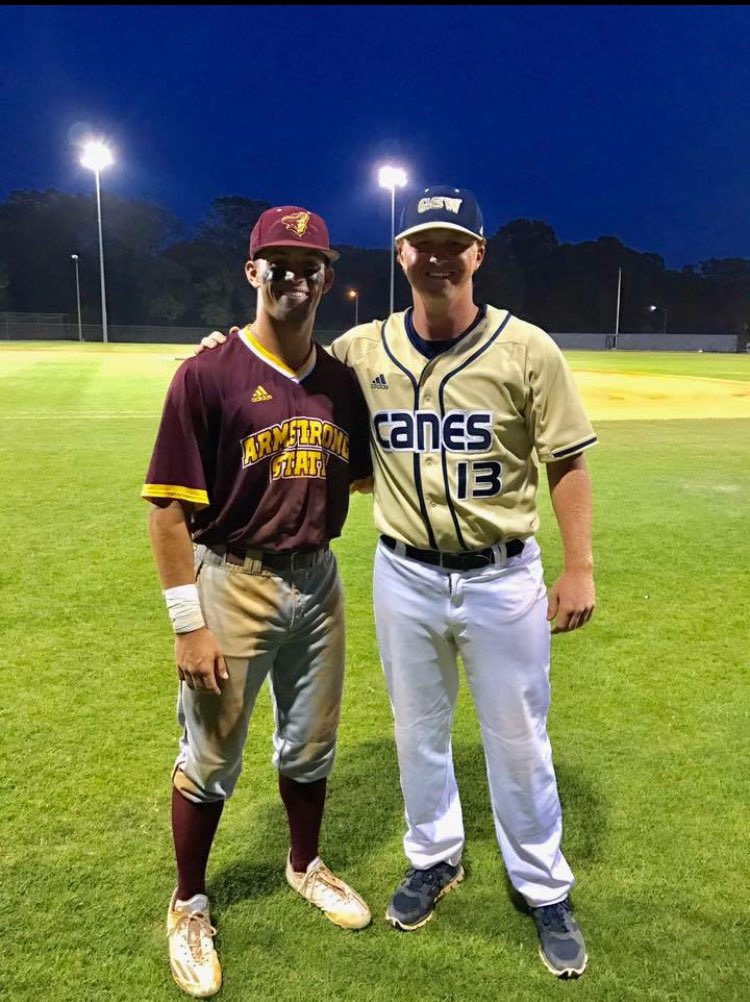 Two former Tigers having great seasons <a href="/Mike__Warren/">Mike Warren</a> leading Armstong in bat avg &amp; SB <a href="/47PattyMelt/">Andrew Patrick</a> is 2nd in ERA &amp; 3rd in App at GA SW