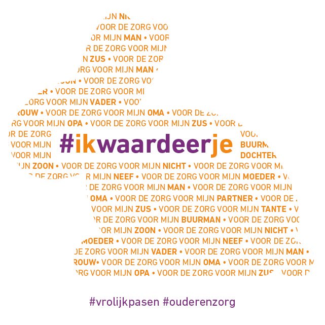 Vrolijk Pasen! Onze medewerkers doen ook deze dagen hun best zodat onze cliënten fijne Paasdagen hebben. #ouderenzorg #ikwaardeerje