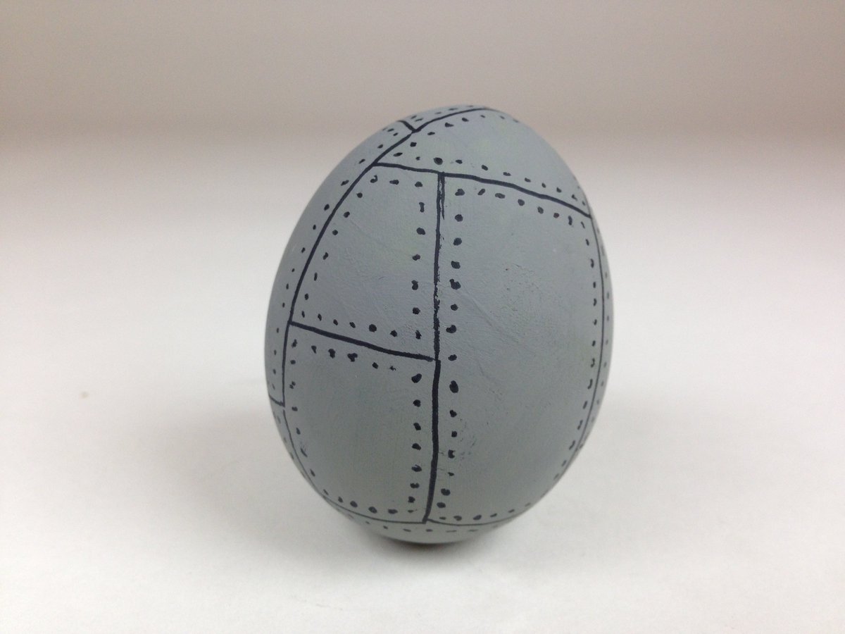 Steel platEgg. #eggarmour #eggpainting  #eggdecorating #easter