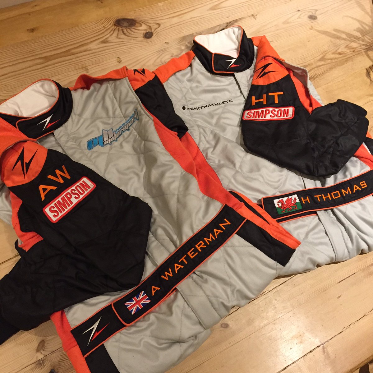 WTRallying's tweet photo. A big thank you to @ZenithRacingUK for the new suits, we can't wait to debut them on the Pirelli in 2 weeks time! @MSA_BRC @SimpsonRacing https://t.co/eOLL1T4CpB
