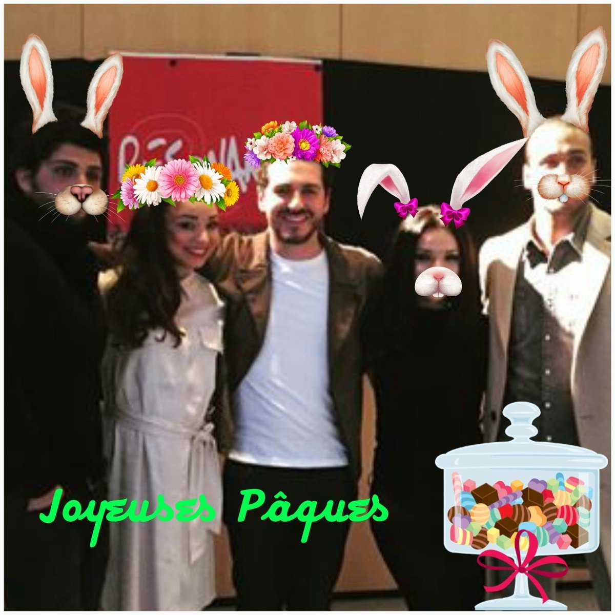 EsteletVanes's tweet photo. Joyeuses pâques @JoshaiOfficiel @CharlotteBerryM  @micky_officiel_ @VaninaPietri @MerwanRim :p https://t.co/24sqwxaUFQ