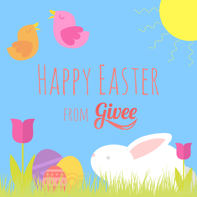 🐰 Happy Easter from Givee!! 🐰 #happyeaster #easter #givee #startup #bunny