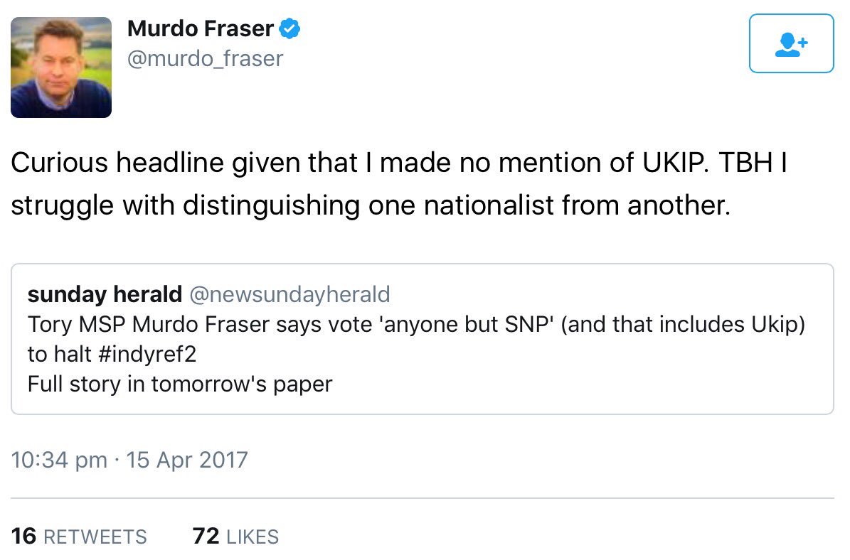 Scotland's official Thickest Tory MSP demonstrates why he won his title, by not understanding the simple English word "anyone".