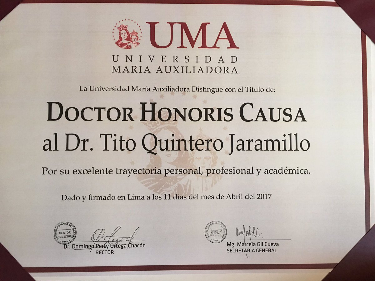 TitoQuinteroJ's tweet photo. Compartiendo reconocimiento internacional Lima - Perú https://t.co/Bme78x6HuM