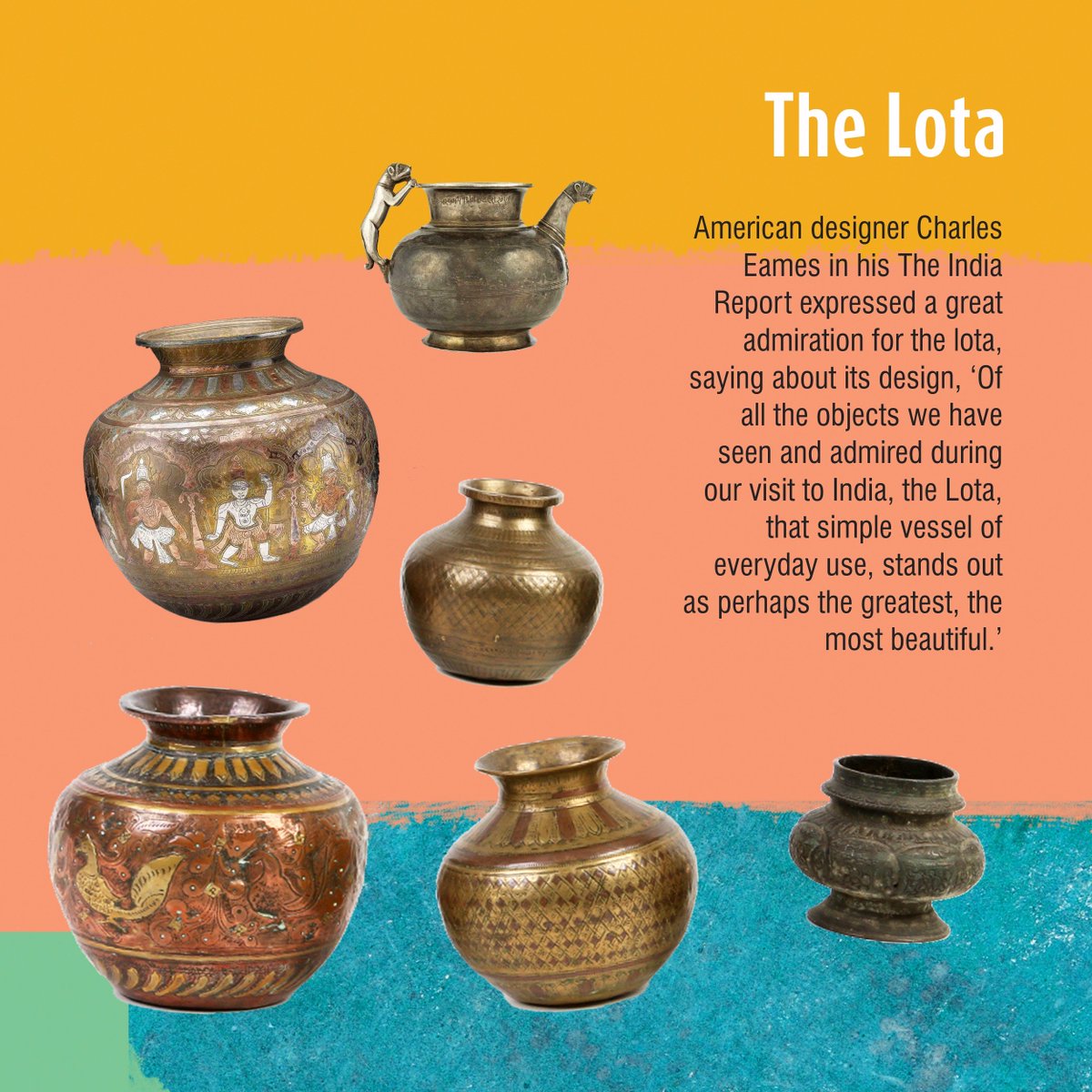 StudioCoppre's tweet photo. The lota holds social and cultural relevance in India. #coppercharged #lota #waterbearers #water #handcraftedmetalwares #ode #wisdom https://t.co/RcUJ7r80Pi