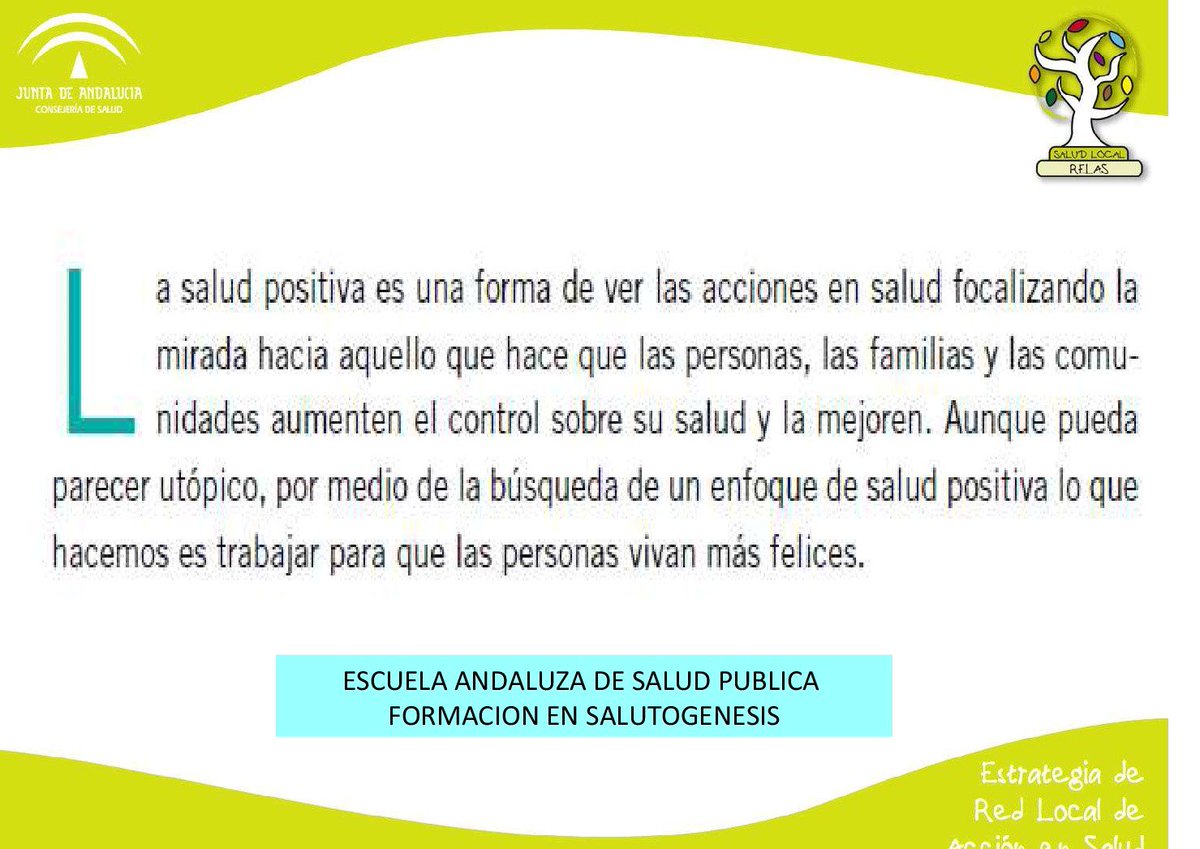 #localizarlasalud es desarrollar el modelo de salud positiva