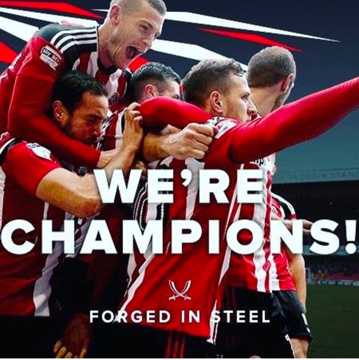 Congratulations to everyone at @SUFC_tweets, not just promoted, but up as Champions 🏆⚔️ #onceablade #UTB