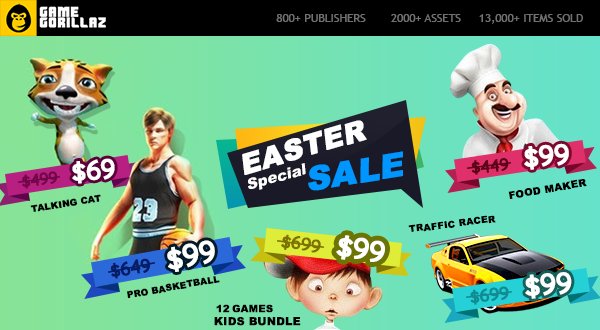 Easter Special Sale : Get Discount up to 90 percent on Game Gorillaz.
goo.gl/6xe0D9 #sourcecode #indiegame #IndieGameDev #indiedev