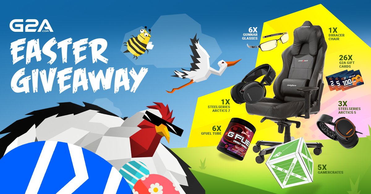GamerCrates's tweet image. Make sure to enter into the Easter #G2AGiveaway for the chance to win a GamerCrate and some other awesome prizes! gleam.io/842B8/easter-g…