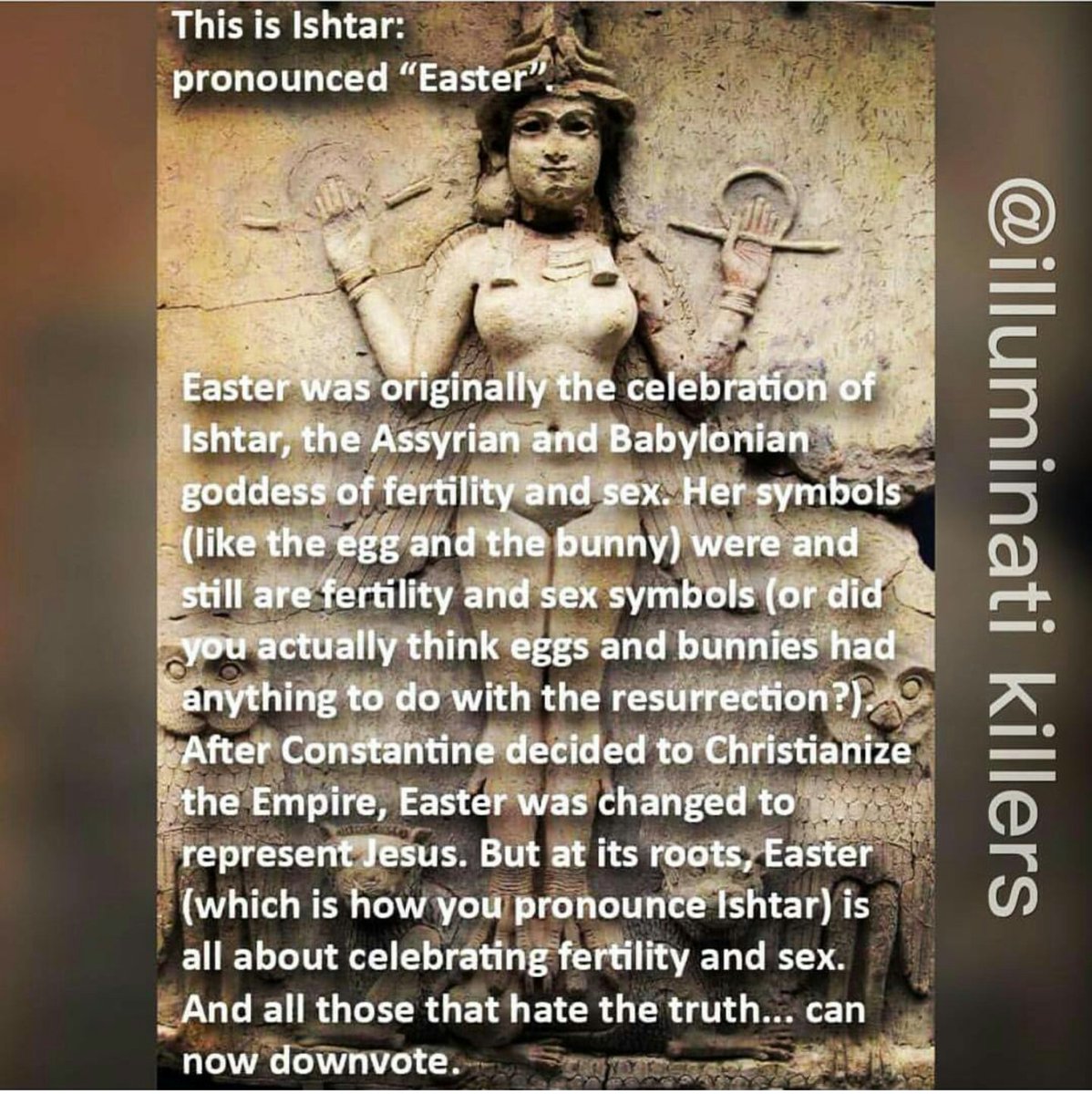 Starseed_96's tweet photo. Alot of you silly fucks dont even know the roots of what you celebrate. https://t.co/Q6ndc2OT5W
