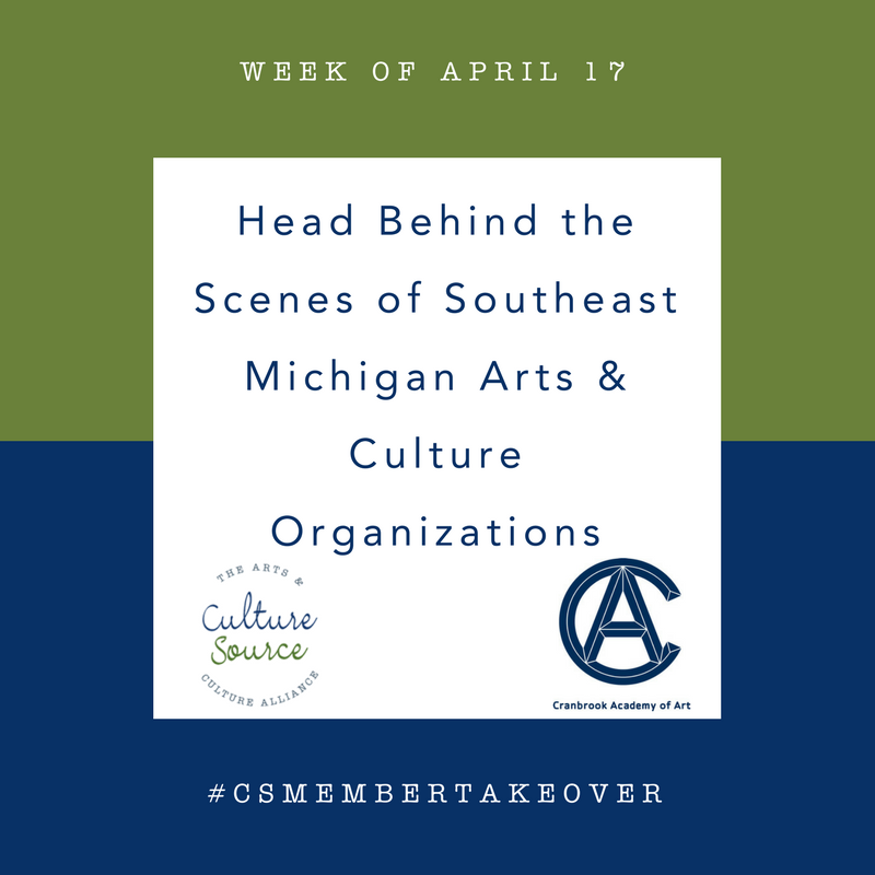 CultureSource's tweet photo. .@cranbrookart prepares for the Graduate Degree exhibition at @CranbrookArtMus as they take over our Instagram this week. #CSMemberTakeover https://t.co/8BRO39z0d8