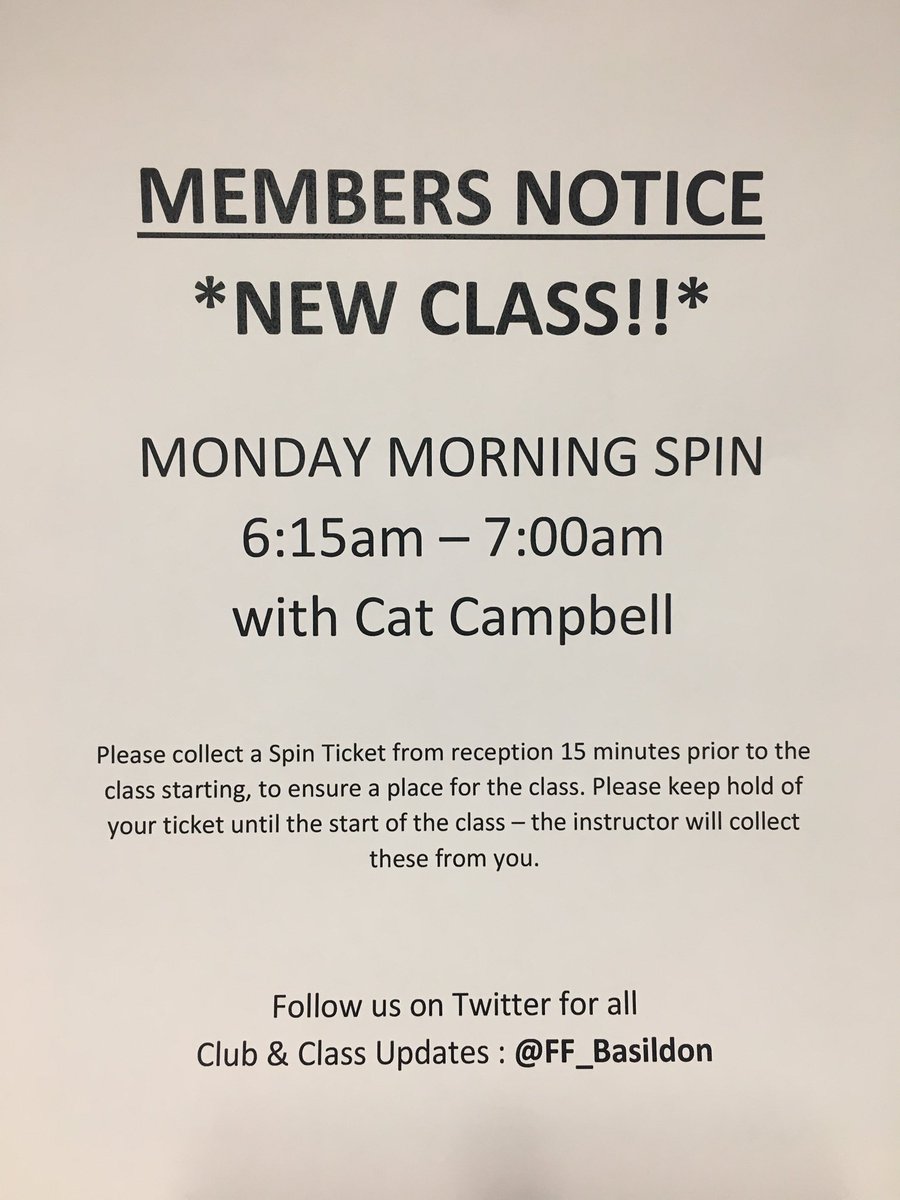 FF_Basildon's tweet image. NEW CLASS!! 
Monday mornings at 6:15am with Instructor Cat.
(Not running Monday 17th April due to Bank Holiday)