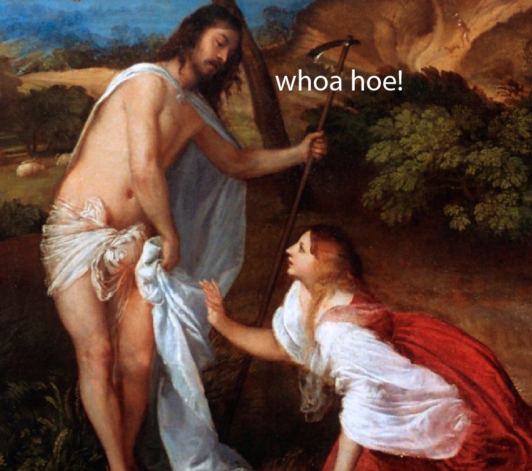 mad_magdalene's tweet photo. When you hear "He has #Risen!"
So you try to hop on before he goes limp again https://t.co/ksAZuPoyVI