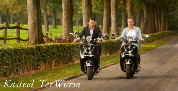 Huur een fiets, e-bike of vespa's bij Kasteel TerWorm en ontdek het Zuid-Limburgse heuvellandschap. Meer info: terworm.nl/locatie/actief…
