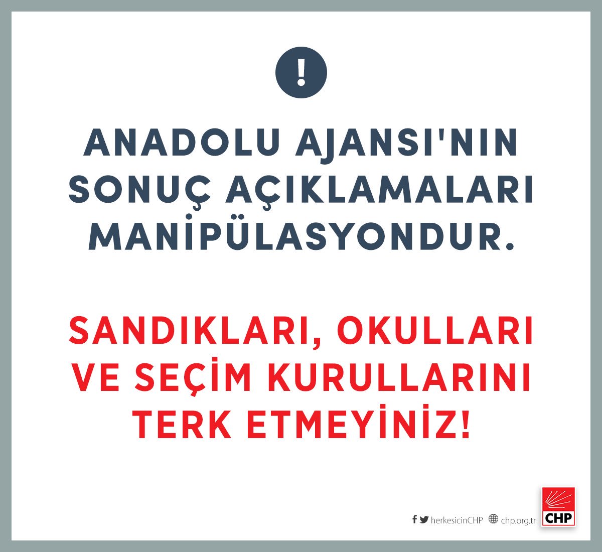 Sandıkları, okulları ve seçim kurullarını terketmiyoruz!