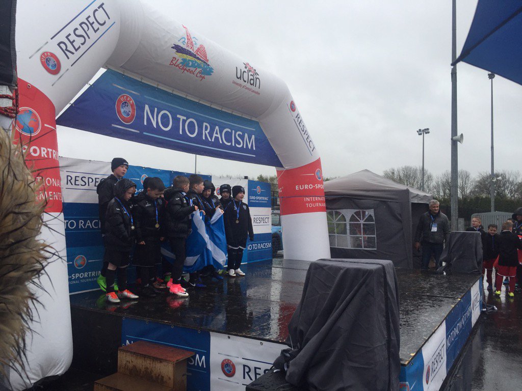 Rain can't dampen the spirits at The Blackpool cup youth football tournament