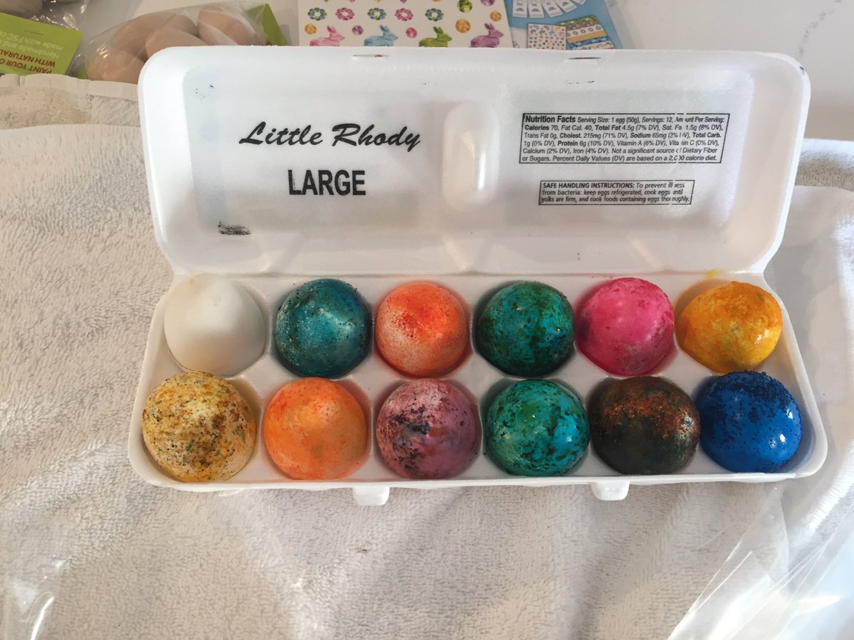 coachmikedaly's tweet photo. Coloring eggs complete. Fiona working on Easter dinner preparations. 🐇🐇🐇 #MaxLogistics https://t.co/OyU5LmYa7r