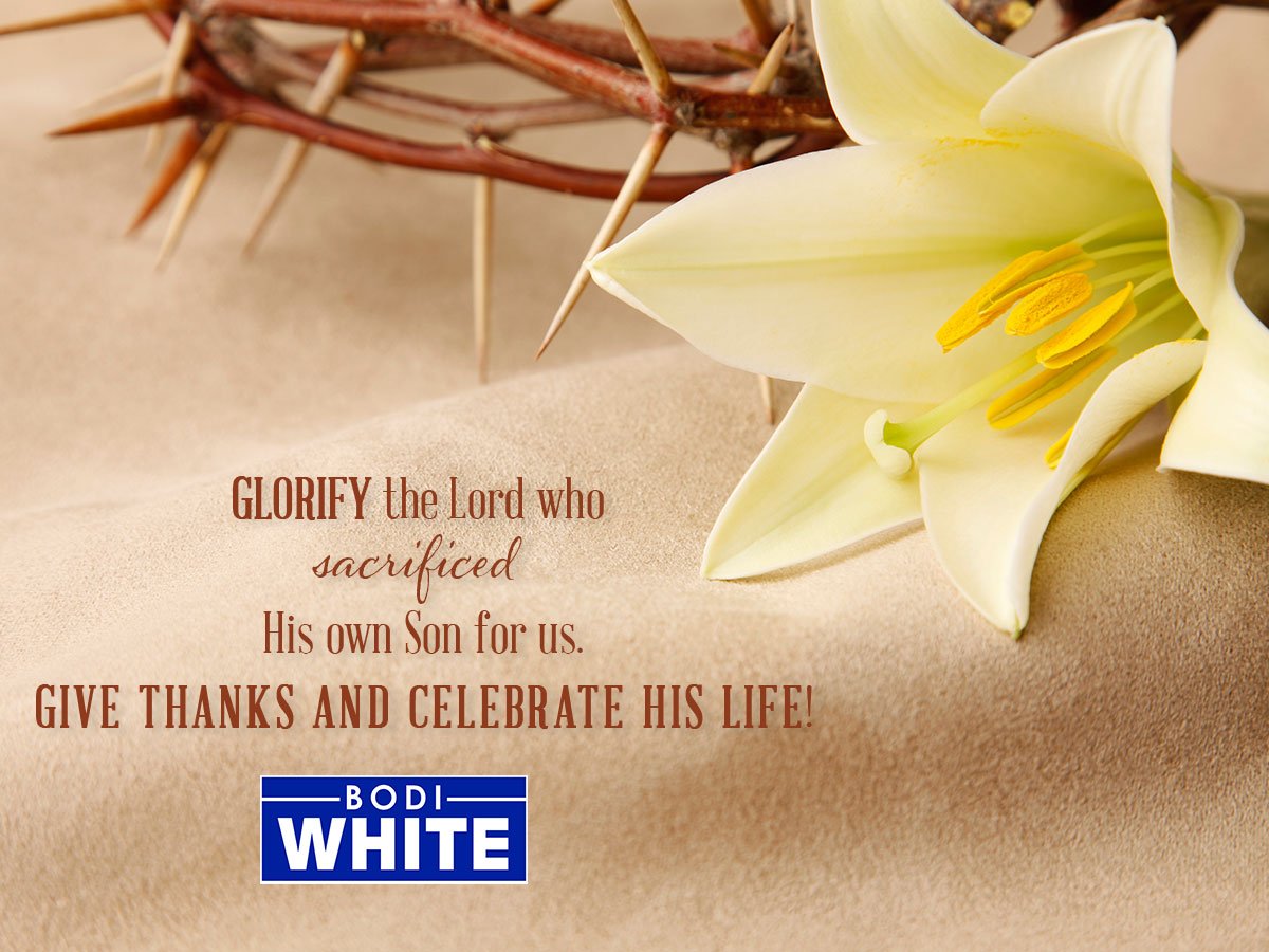 He is risen! Happy Easter to you and your family.
