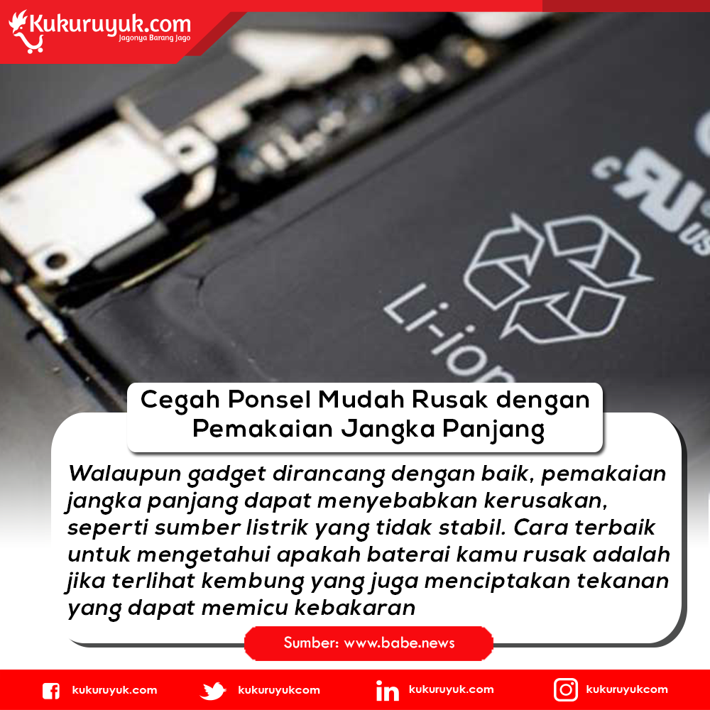 KukuruyukCom's tweet photo. #KukuTips Cegah Ponsel Mudah Rusak dengan Pemakaian Jangka Panjang! ππ»ππ»ππ»ππ» https://t.co/cAwGDeT8Tp