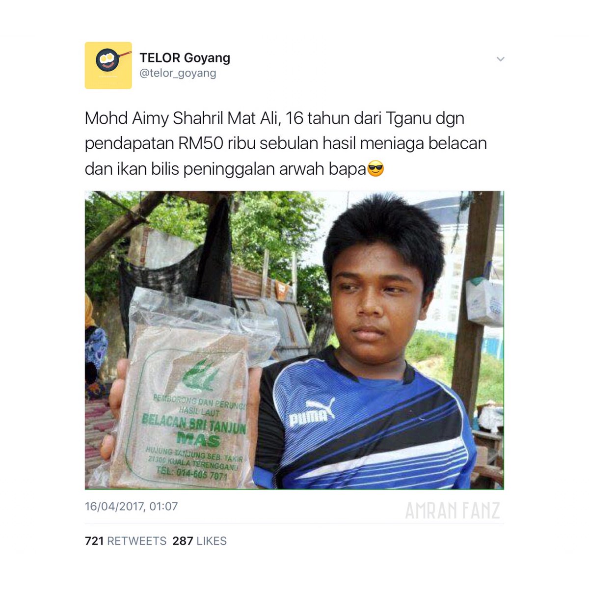 FXTVT's tweet photo. Selagi orang makan belacan, selagi itulah Adik Aimy Shahril akan melebarkan empayarnya. 
Gaji RM50,000 sebulan. Hangpa?
Kredit: TELOR Goyang https://t.co/u0mIQQ23om