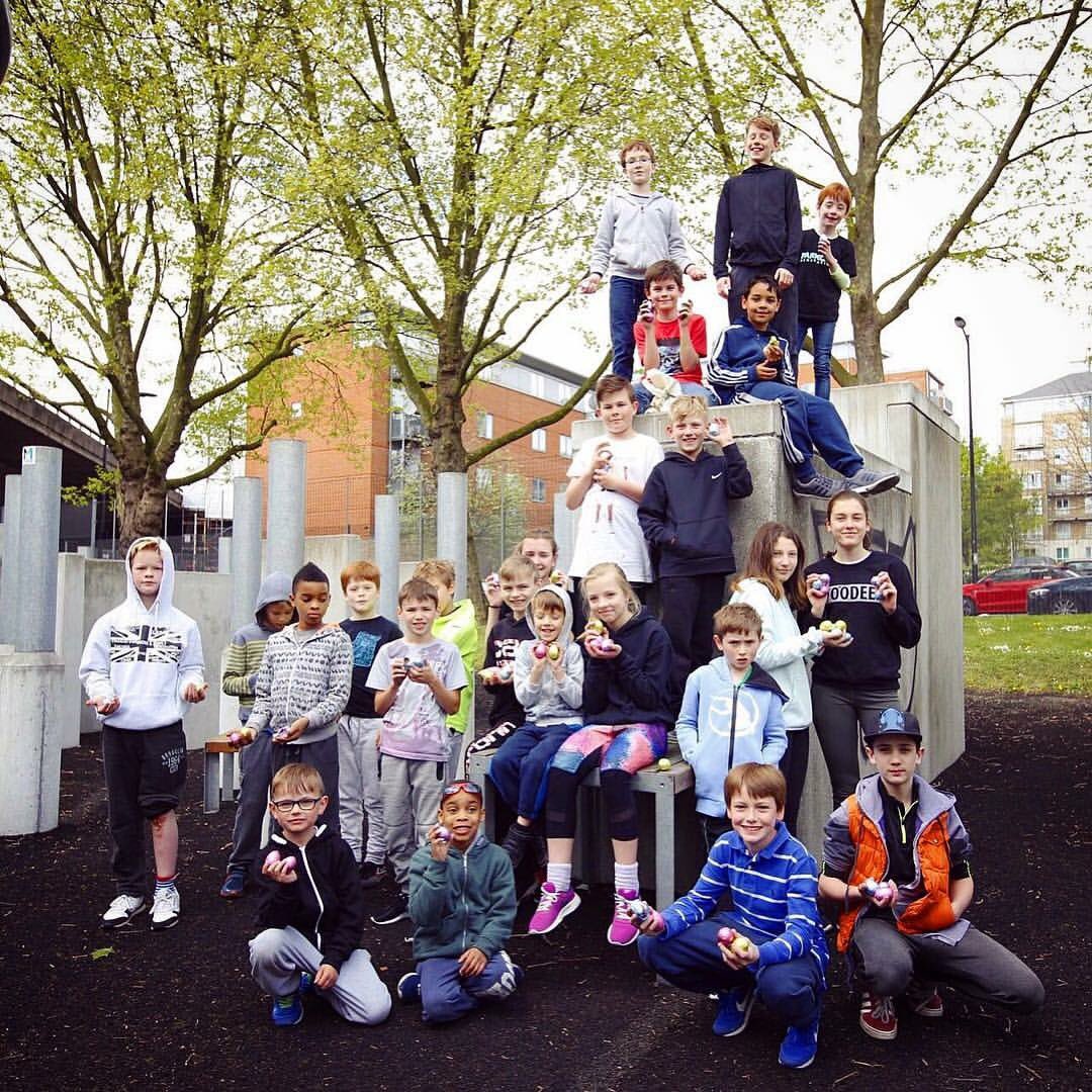 PKGenerations's tweet photo. Some of the awesome young traceurs at our #Beaster2017 Kids Parkour Day, proud with their eggs @LEAPParkourPark! #parkour #pkgen #LDNMovesMe https://t.co/Ql03yZr4kY